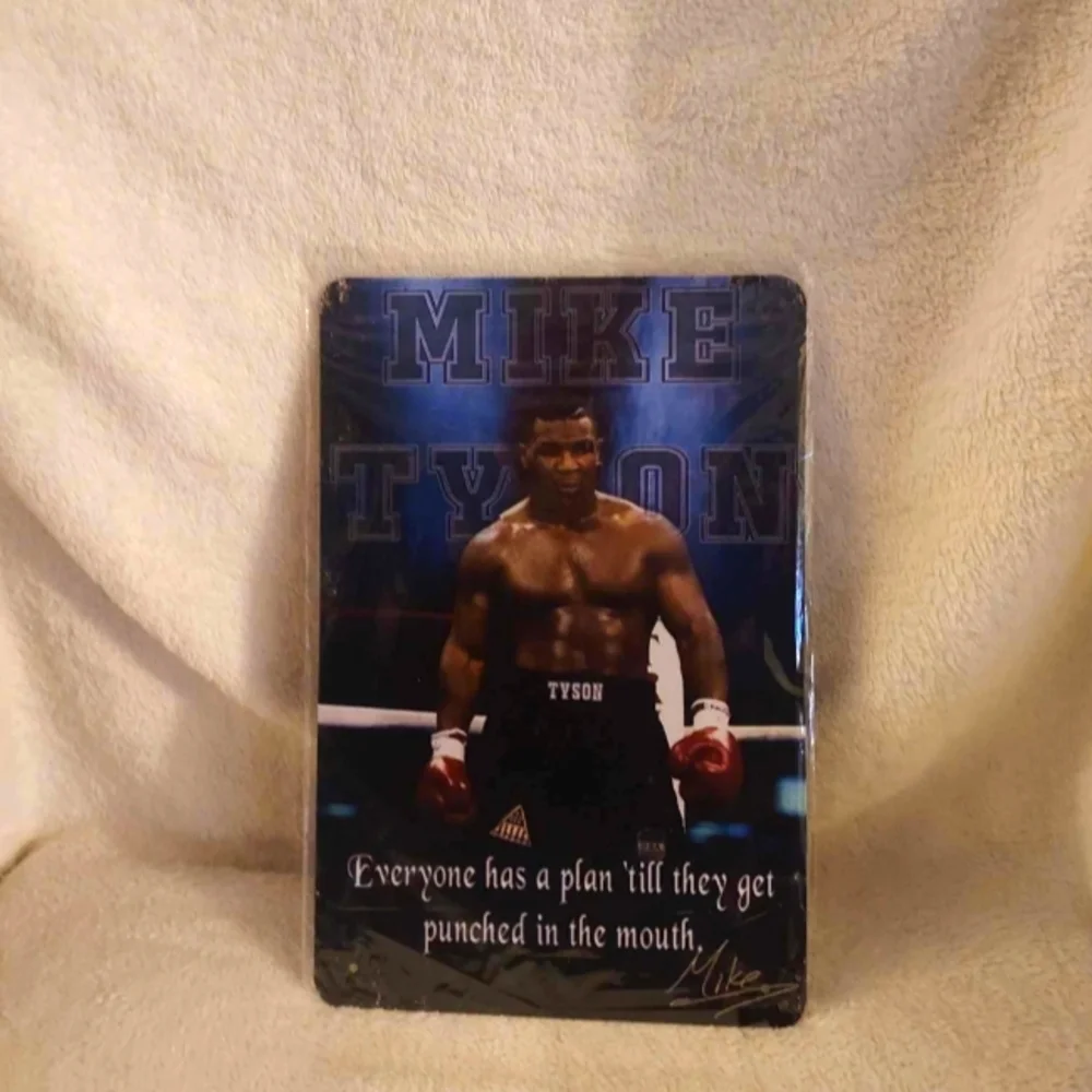 Mike Tyson tin sign